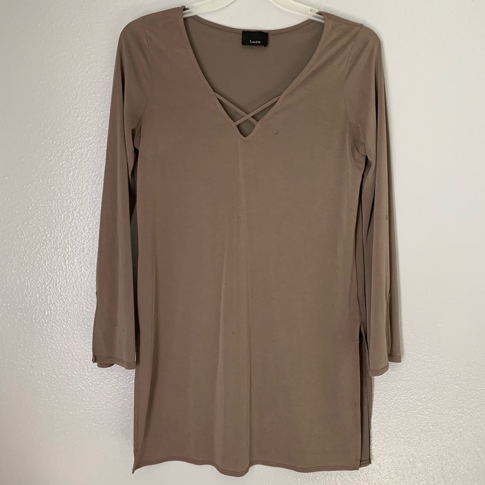 Dark tan dress